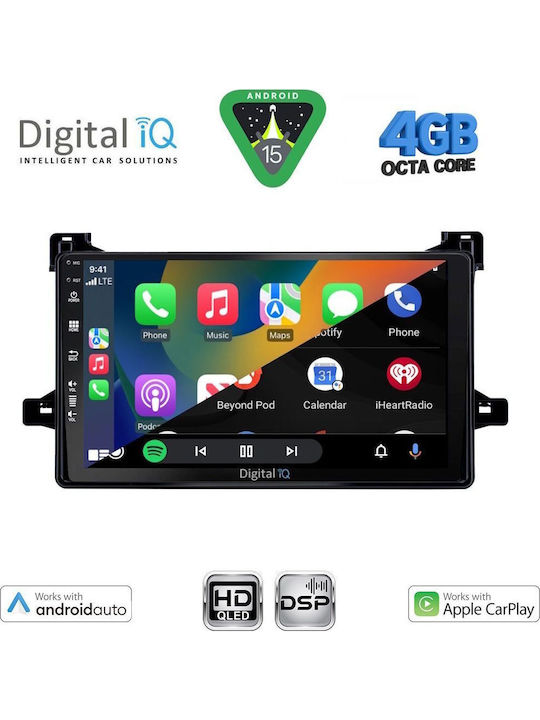 Digital IQ Car Audio System for Toyota Prius 2016-2020 Bluetooth USB WiFi GPS Apple CarPlay Android Auto with 9" Touch Screen