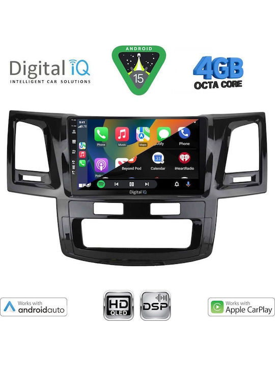 Digital IQ Car Audio System for Toyota Hilux 2005-2016 (Bluetooth/USB/WiFi/GPS/Apple CarPlay/Android Auto) with 9" Touch Screen