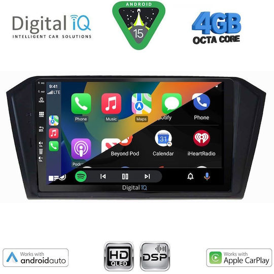 Digital IQ Ηχοσύστημα Αυτοκινήτου για Volkswagen Passat 2016-2023 (Bluetooth/USB/WiFi/GPS/Apple-Carplay/Android-Auto) με Οθόνη Αφής 10"