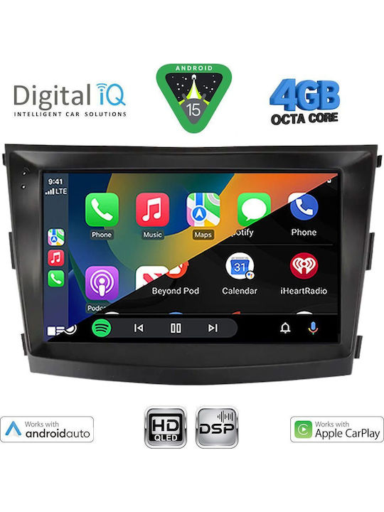 Digital IQ Car Audio System for Ssangyong Tivoli (Bluetooth/USB/WiFi/GPS/Apple CarPlay/Android Auto) with 9" Touch Screen