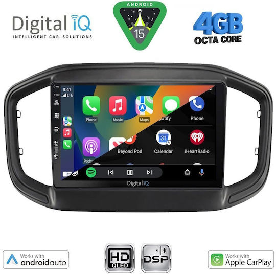Digital IQ Ηχοσύστημα Αυτοκινήτου για Fiat Strada 2020 (Bluetooth/USB/WiFi/GPS/Apple-Carplay/Android-Auto) με Οθόνη Αφής 9"