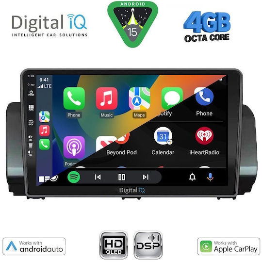 Digital IQ Car Audio System for Dacia Logan Sandero Jogger 2020 with Touch Screen 9" DIGITAL IQ BXF 16109 CPAA