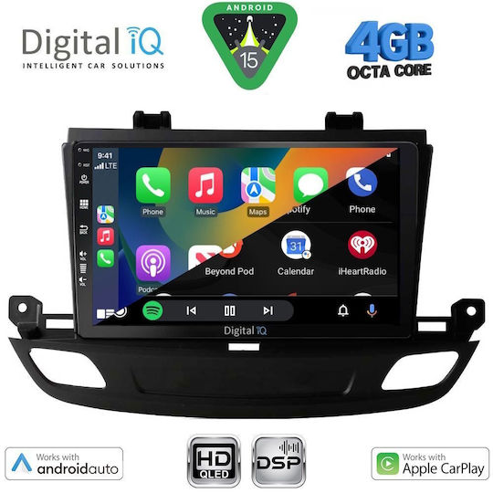 Digital IQ Car Audio System for Opel Insignia 2018-2023 Bluetooth USB Wi-Fi GPS Apple CarPlay Android Auto with 9 Inch Touch Screen DIGITAL IQ BXF 16493 CPAA