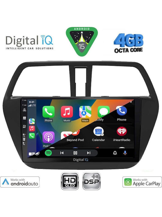 Digital IQ Car Audio System for Suzuki SX4 S-Cross 2014-2021 (Bluetooth/USB/WiFi/GPS/Apple CarPlay/Android Auto) with 9" Touch Screen