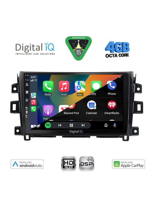 Digital IQ Car Audio System for Nissan Navara 2016 with Touch Screen 10" Bluetooth USB Wi-Fi GPS Apple CarPlay Android Auto