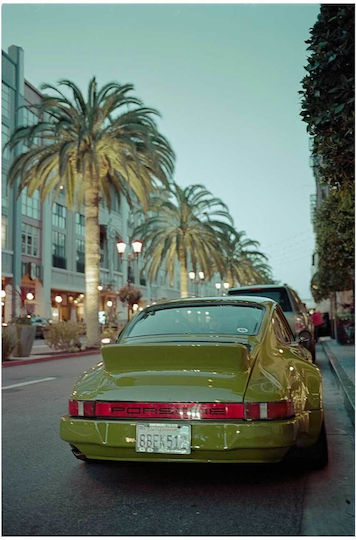 Painting Vintage Porsche Street Scene Vintage Porsche Street Scene 100x150
