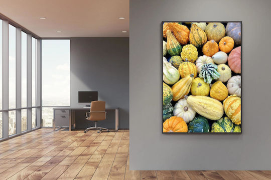 Gemälde Bunte Kürbisse 70x100