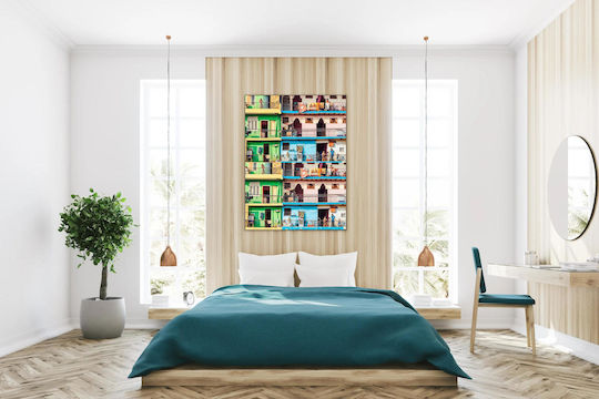 Πίνακας Colorful Apartment Balconies Πολύχρωμα Μπαλκόνια Διαμερισμάτων 100x150 Πίνακας Colorful Apartment Balconies Πολύχρωμα Μπαλκόνια Διαμερισμάτων 100x150