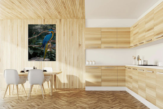 Painting Colorful Parrot Perching Multicolored Parrot 80x120
