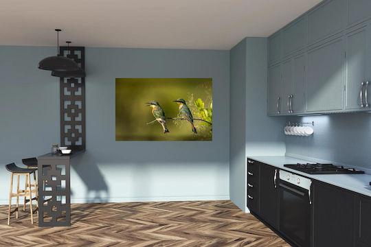 Painting Two Colorful Birds On A Branch Two Colorful Birds One Branch 150x100