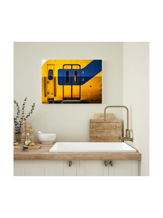 Painting Colorful Train Door Multicolored Train Door 100x70