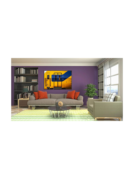 Painting Colorful Train Door Multicolored Train Door 100x70