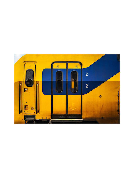 Painting Colorful Train Door Multicolored Train Door 100x70
