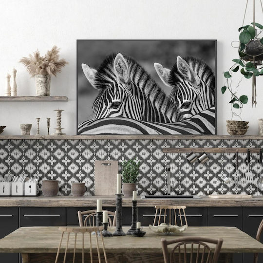 Panou Black White Zebre Alb-Negru 100x70