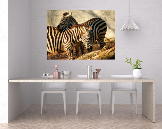 Gemälde Zebras In Harmony Zebrastreifen Armonía 100x70