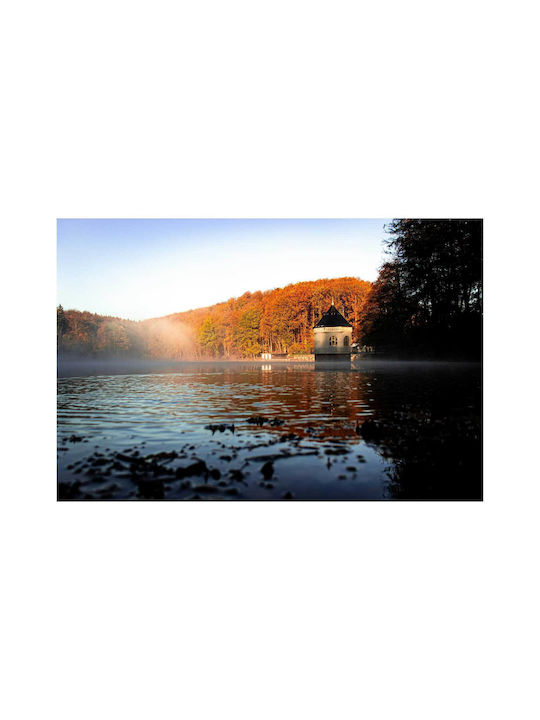 Painting Autumn Reflections On Misty Lake Autumn Reflections On The Misty Lake 170x115