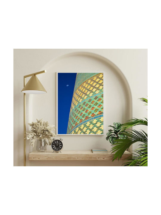 Painting Colorful Dome Architecture Moon Multicolored Dome Architecture Moon 70x100