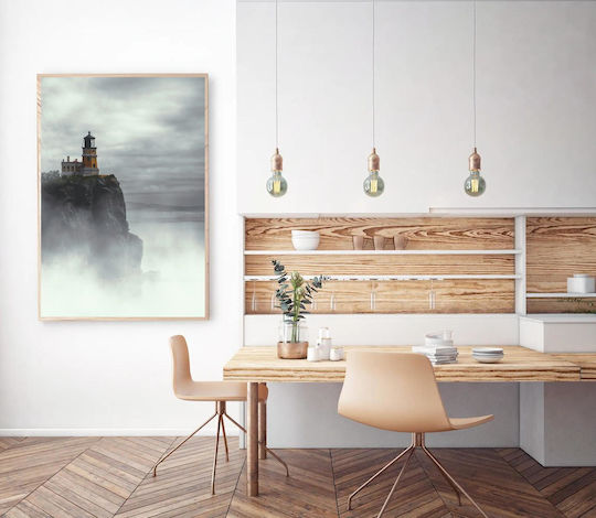 Painting Misty Lighthouse On A Cliff Misty Lighthouse On A Cliff 100x150