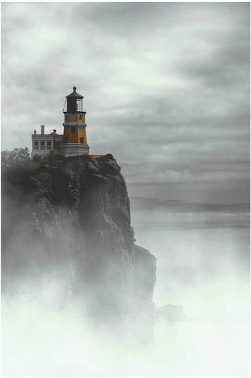 Painting Misty Lighthouse On A Cliff Misty Lighthouse On A Cliff 100x150