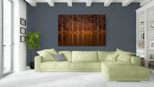Панел Reflection Trees By Lake Отражение На Дървета До Езеро 100x70
