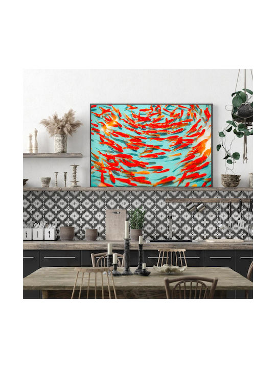 Панел Colorful School Fish Многоцветно Училищно Рибки 100x70