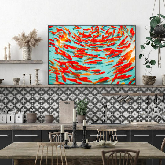 Painting Colorful School Fish Multicolored School Of Fish 100x70
