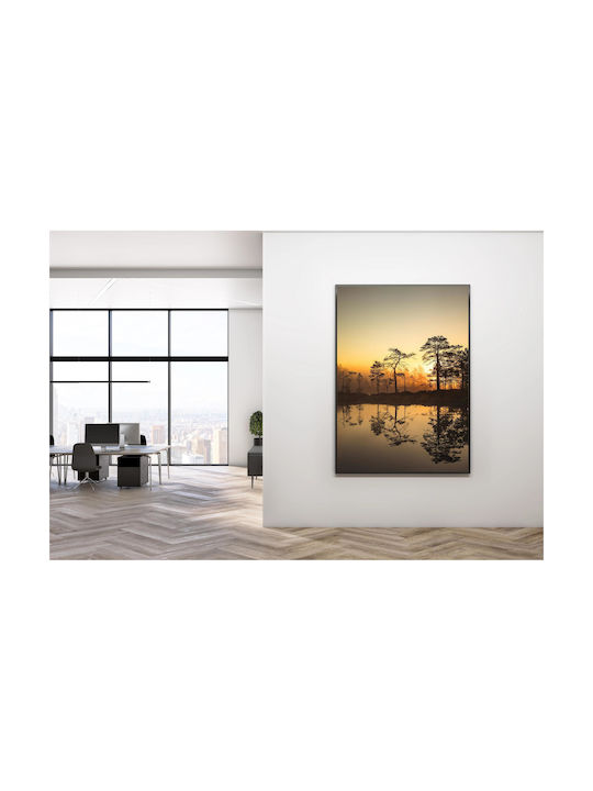 Панел Sunset Reflection Trees Залез Отражение На Дървета 70x100