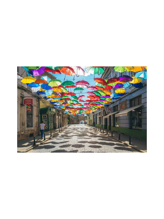 Панел Colorful Umbrellas Over Street Полихромни Чадъри Над Улица 120x80