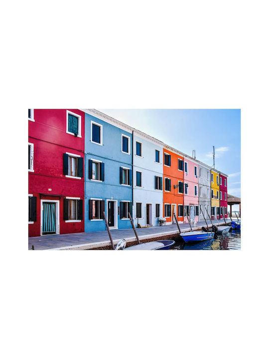 Panou Colorful Buildings By Canal Clădiri Multicolore Lângă Canal 100x70