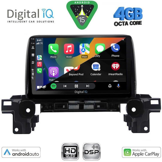 Digital IQ Автомобилна Аудио Система за Mazda CX-5 2017 (Bluetooth/USB/WiFi/GPS/Apple CarPlay/Android Auto) с Touch Screen 9"