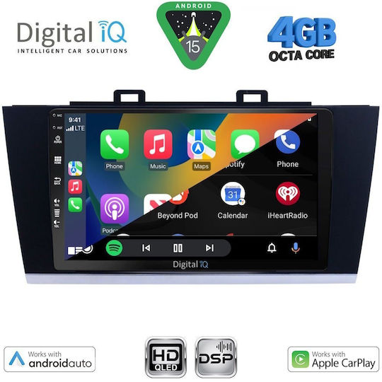 Digital IQ Car Audio System for Subaru Legacy / Outback 2014-2019 (Bluetooth/USB/WiFi/GPS/Apple CarPlay/Android Auto) with 9" Touch Screen