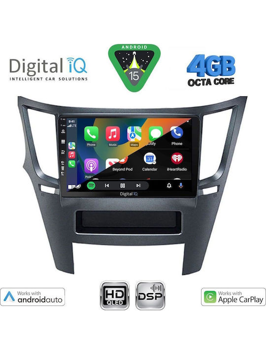 Digital IQ Car Audio System for Subaru Legacy / Outback 2009-2014 (Bluetooth/USB/WiFi/GPS/Apple CarPlay/Android Auto) with 9" Touch Screen