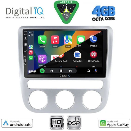Digital IQ Car Audio System for Volkswagen Eos Scirocco 2006 with Clima Bluetooth USB WiFi GPS Apple CarPlay Android Auto with 9 Inch Touch Screen DIGITAL IQ BXF 16752 CPAA