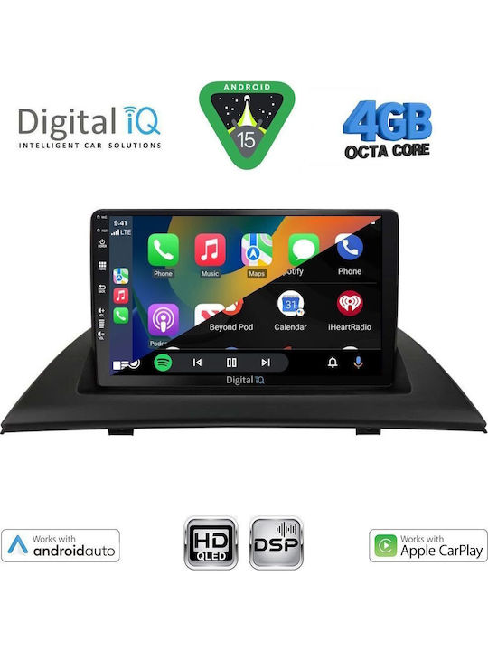 Digital IQ Car Audio System for BMW X3 (E83) 2003-2010 (Bluetooth/USB/WiFi/GPS/Apple CarPlay/Android Auto) with 9" Touch Screen