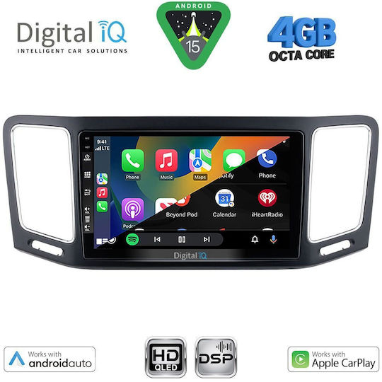 Digital IQ Car Audio System for Volkswagen Sharan 2011-2023 Bluetooth USB WiFi GPS Apple CarPlay Android Auto with 9" Touch Screen