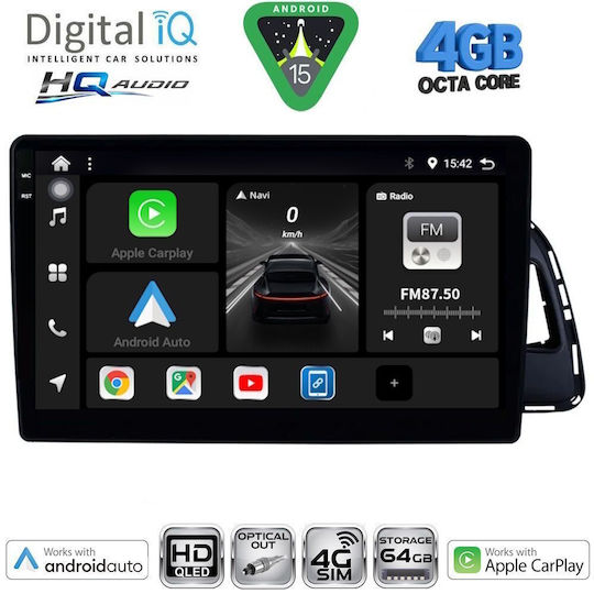 Digital IQ Ηχοσύστημα Αυτοκινήτου για Audi Q3 2012-2018 (Bluetooth/USB/WiFi/GPS/Apple-Carplay/Android-Auto) με Οθόνη Αφής 9"
