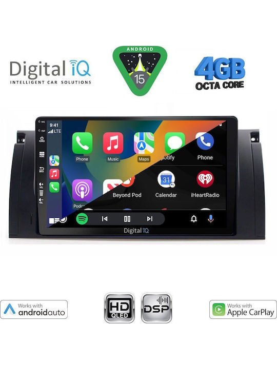 Digital IQ Auto-Audiosystem Für BMW X5 1997-2005 Bluetooth USB Eingebautes Wi-Fi GPS Apple CarPlay Android Auto Mit Touchscreen 8 Zoll