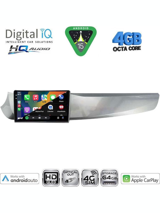 Digital IQ Auto-Audiosystem für Alfa Romeo Spider / Brera 2004-2012 mit Touchscreen 9" Bluetooth USB WiFi GPS Apple CarPlay Android Auto