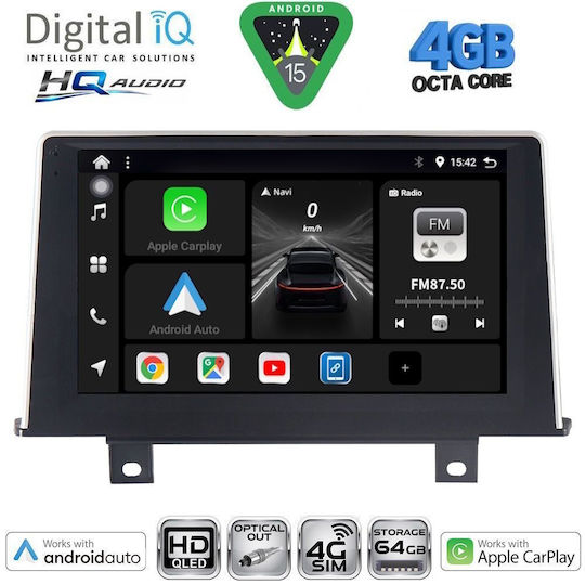 Digital IQ Ηχοσύστημα Αυτοκινήτου για BMW Σειρά 3 2005-2012 (Bluetooth/USB/WiFi/GPS/Apple-Carplay/Android-Auto) με Οθόνη Αφής 9"