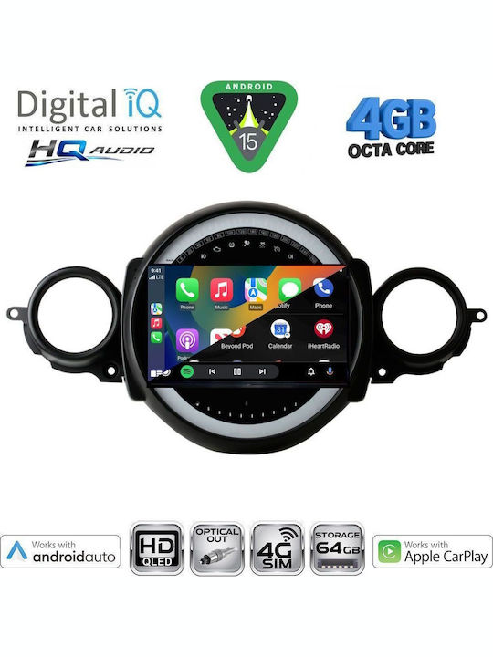 Digital IQ Auto-Audiosystem Für Mini Cooper / Clubman 2011-2013 Bluetooth USB Eingebautes Wi-Fi GPS Apple CarPlay Android Auto Mit 9 Zoll Touchscreen