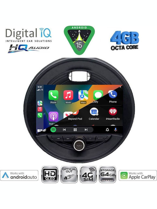 Digital IQ Auto-Audiosystem für Mini Cooper / Clubman / Roadster / Countryman 2014 mit 9" Touchscreen