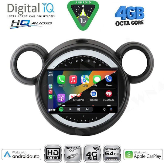 Digital IQ Ηχοσύστημα Αυτοκινήτου για Mini Countryman / Paceman 2010-2016 (Bluetooth/USB/WiFi/GPS/Apple-Carplay/Android-Auto) με Οθόνη Αφής 9"