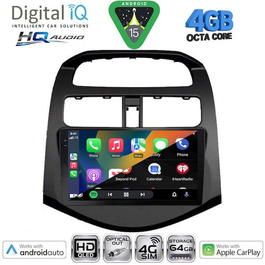 Digital IQ Car Audio System for Chevrolet Aveo 2014-2017 (Bluetooth/USB/WiFi/GPS/Apple CarPlay/Android Auto) with 9" Touch Screen