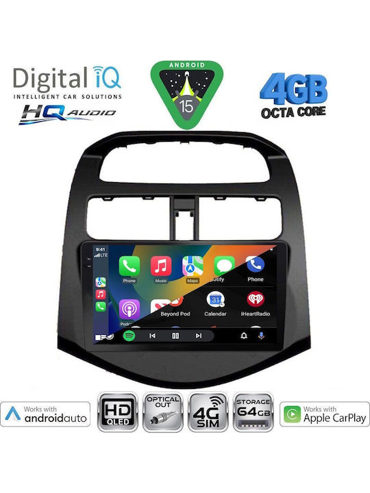 Digital IQ Auto-Audiosystem für Chevrolet Spark 2009-2015 Bluetooth USB Eingebautes Wi-Fi GPS Apple CarPlay Android Auto mit 9 Zoll Touchscreen