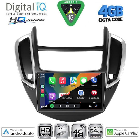 Digital IQ Ηχοσύστημα Αυτοκινήτου για Chevrolet Trax 2014-2022 (Bluetooth/USB/WiFi/GPS/Apple-Carplay/Android-Auto) με Οθόνη Αφής 9"