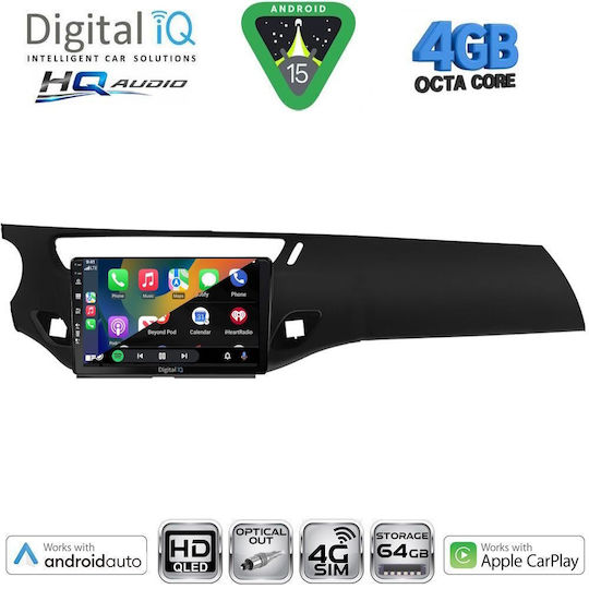 Digital IQ Ηχοσύστημα Αυτοκινήτου για Citroen C3 / DS3 2009-2016 (Bluetooth/USB/WiFi/GPS/Apple-Carplay/Android-Auto) με Οθόνη Αφής 9"