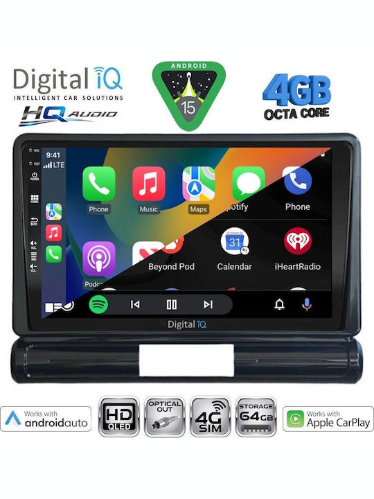 Digital IQ Car Audio System for Citroen C3 / DS3 2009-2016 Bluetooth USB WiFi GPS Apple CarPlay Android Auto with 9" Touch Screen