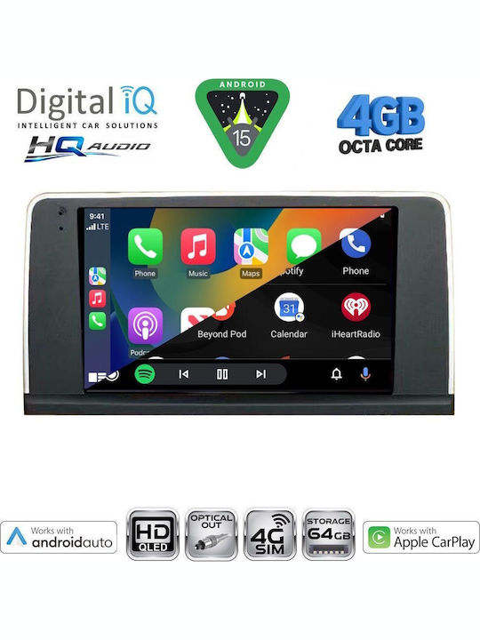 Digital IQ Car Audio System for BMW X5 (E70) / X6 (E71) 2006-2009 (Bluetooth/USB/WiFi/GPS/Apple CarPlay/Android Auto) with 9" Touch Screen