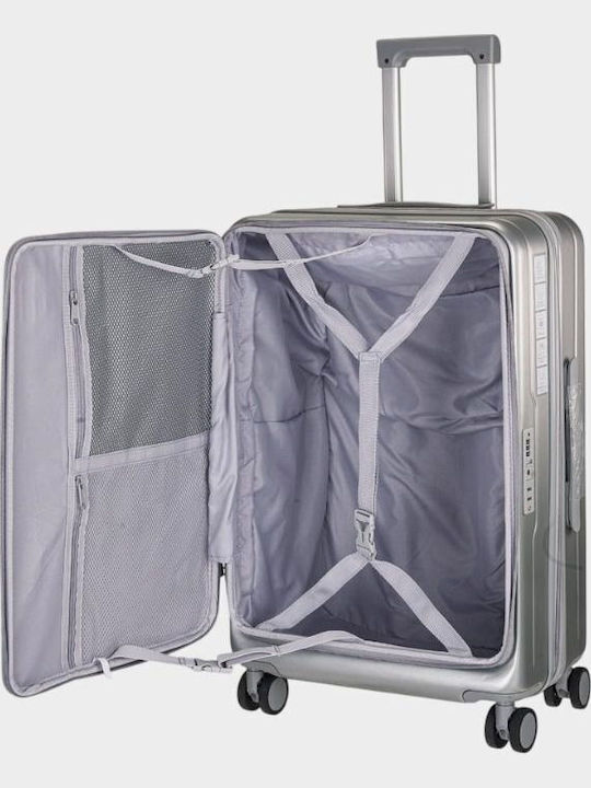 RCM Mittlerer Reisetrolley Silber Höhe 60cm