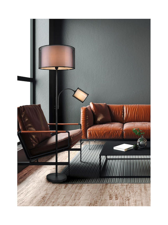 Trio Lighting Burton Φωτιστικό Δαπέδου Υ174εκ. Μαύρο Trio Lighting Burton Φωτιστικό Δαπέδου Υ174εκ. Μαύρο